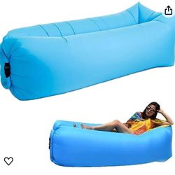 Inflatable Lounger Sofa Air Chair Sofa Sleeping Bag Couch Air Sofa Bed for Lakes, Beaches, Garden, Camping