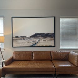West Elm Leather Sectional