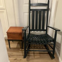 Mid Century  Rocking Chair And Coffee Table 