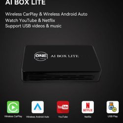 CARPLAY AI BOX LITE | WIRELESS CARPLAY & ANDROID AUTO ADAPTER, YOUTUBE & NETFLIX