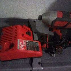 M18v Milwaukee Cordless Hex Impact Driver And Charger 