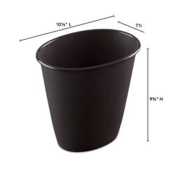 Sterilite 1.5 Gallon Oval Trash Bin - Black