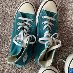Turquoise Size 8 Women converse 