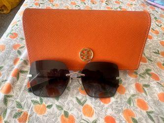 Tory Burch sunglasses with orange case