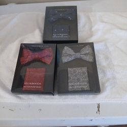 Bill Robinson Bow Tie And Pocket Square Sets