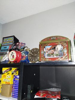 Vintage Alarm Clocks + German Metal Tin Box 