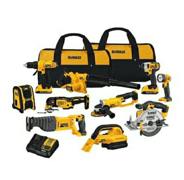 Dewalt 10 tool 20 volt power tool kit combo NEW