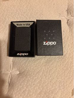 Zippo vintage lighter with black crackle finish