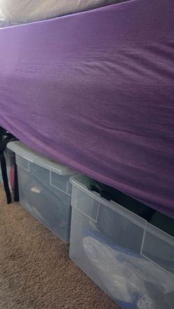 🛏️ Purple Queen Mattress + Platform Bed Frame + 4" Topper - Excellent Condition! $475 OBO (make me an offer I can't refuse😉)
