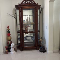 Antique Half Moon Display Cabinet