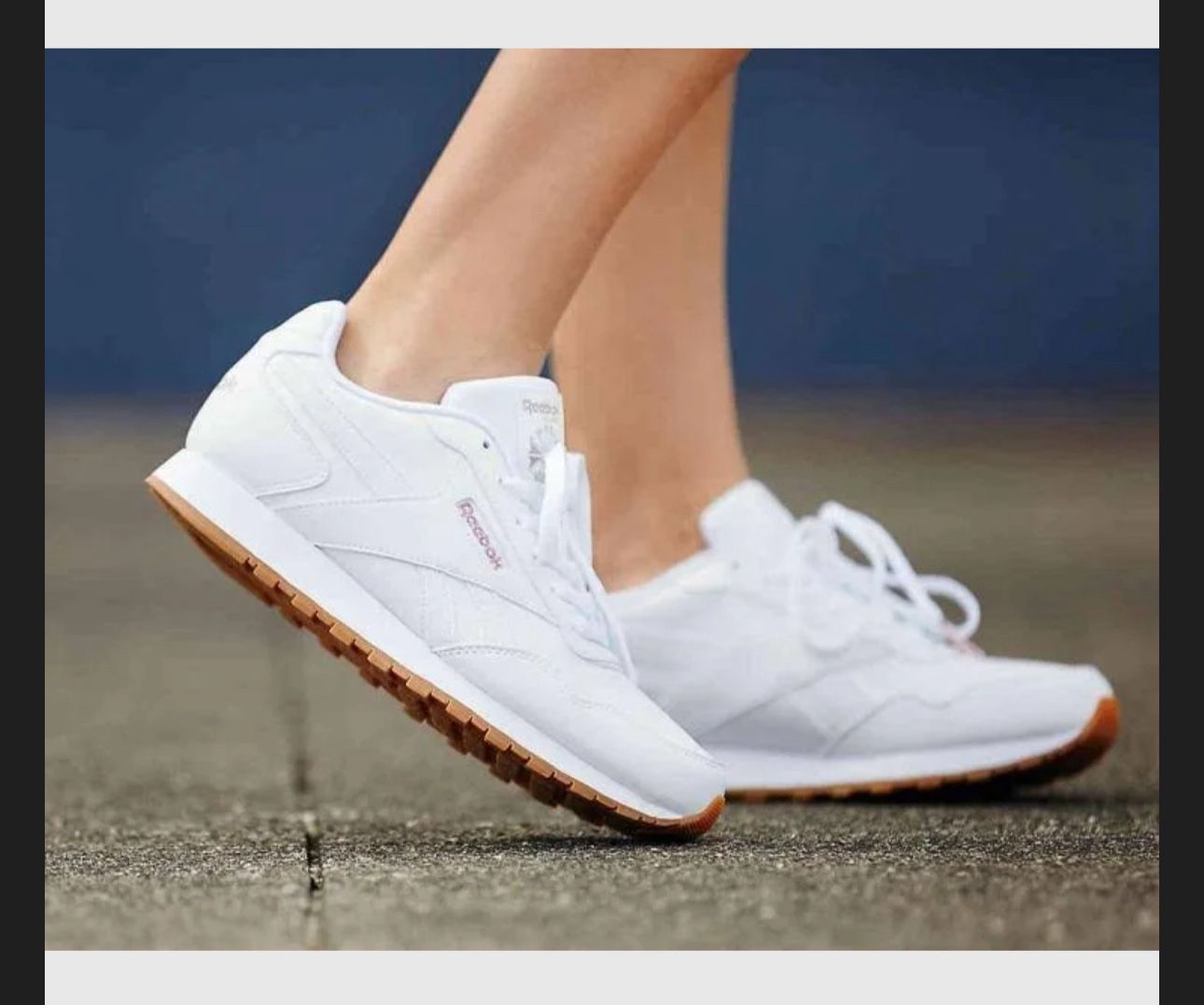 Reebok Women's Classic Harman Run Sneaker White / Gum Size 8