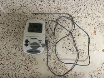 Taylor 1470N Digital Cooking Thermometer with Wired Probe & Timer