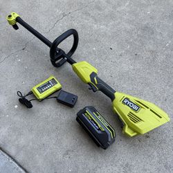 RYOBI 40V Expand-It Cordless Battery Attachment Capable Powerhead Kit w/ 4ah and charger  