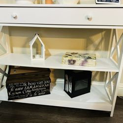 Console Table With Shelves 
