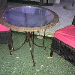 Rattan Patio Table Set 