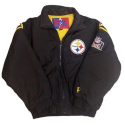Vintage NFL Starter Pro Player PITTSBURGH Steelers Stitched Jacket Coat M PUFFER