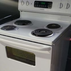 White Hotpoint range 