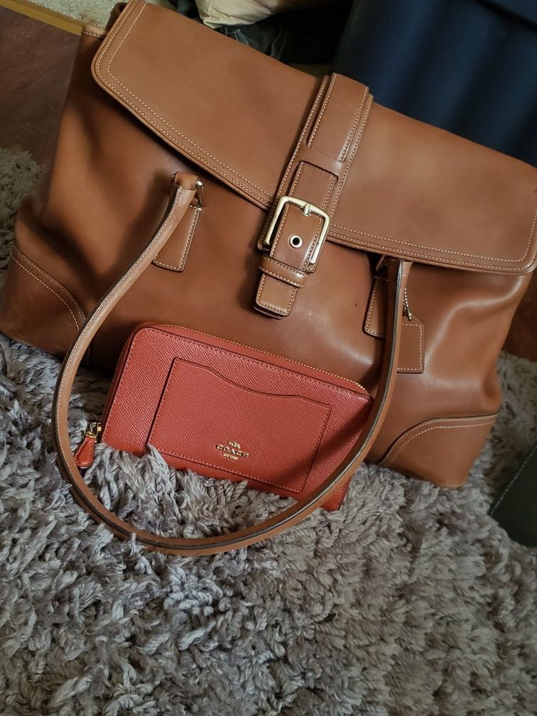 Coach bag and clutch wallet