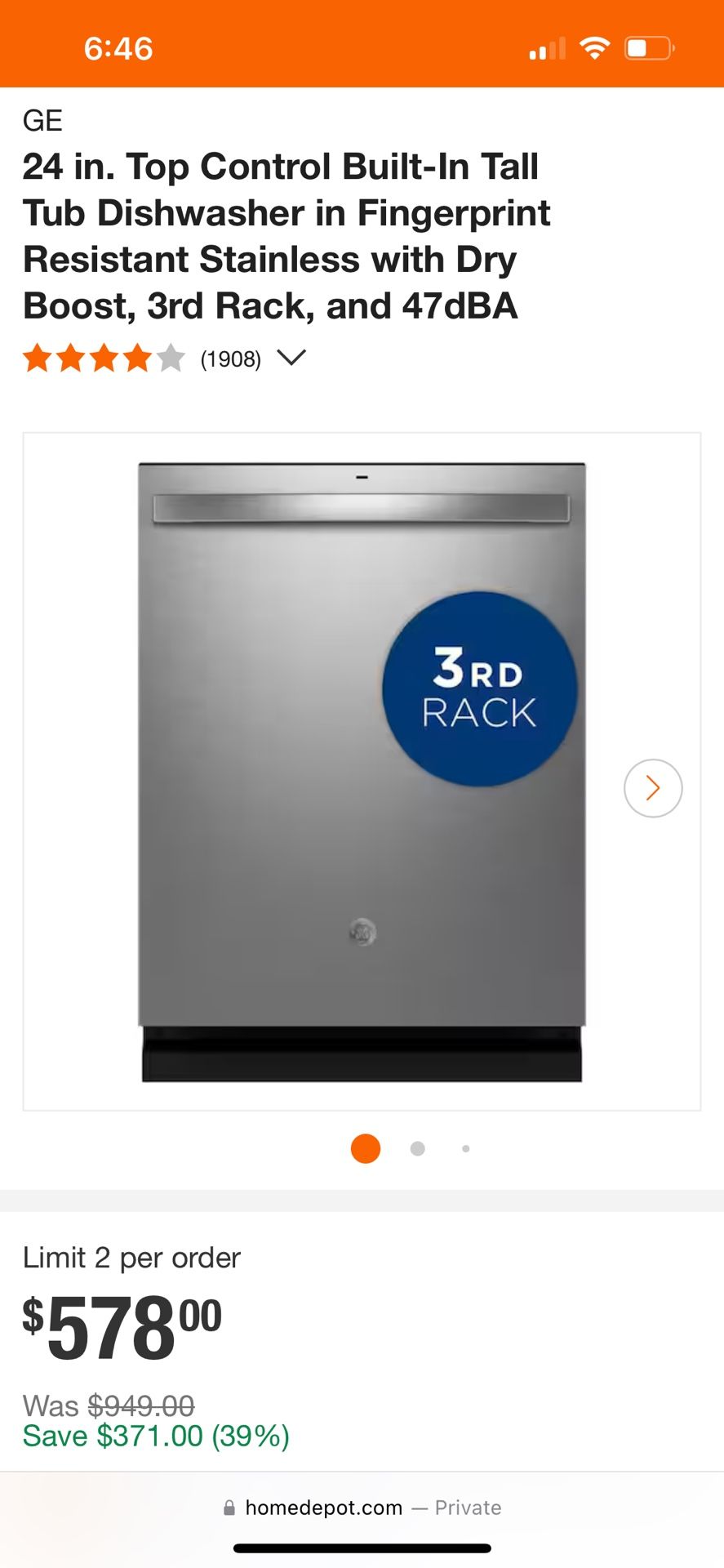 GE Dishwasher
