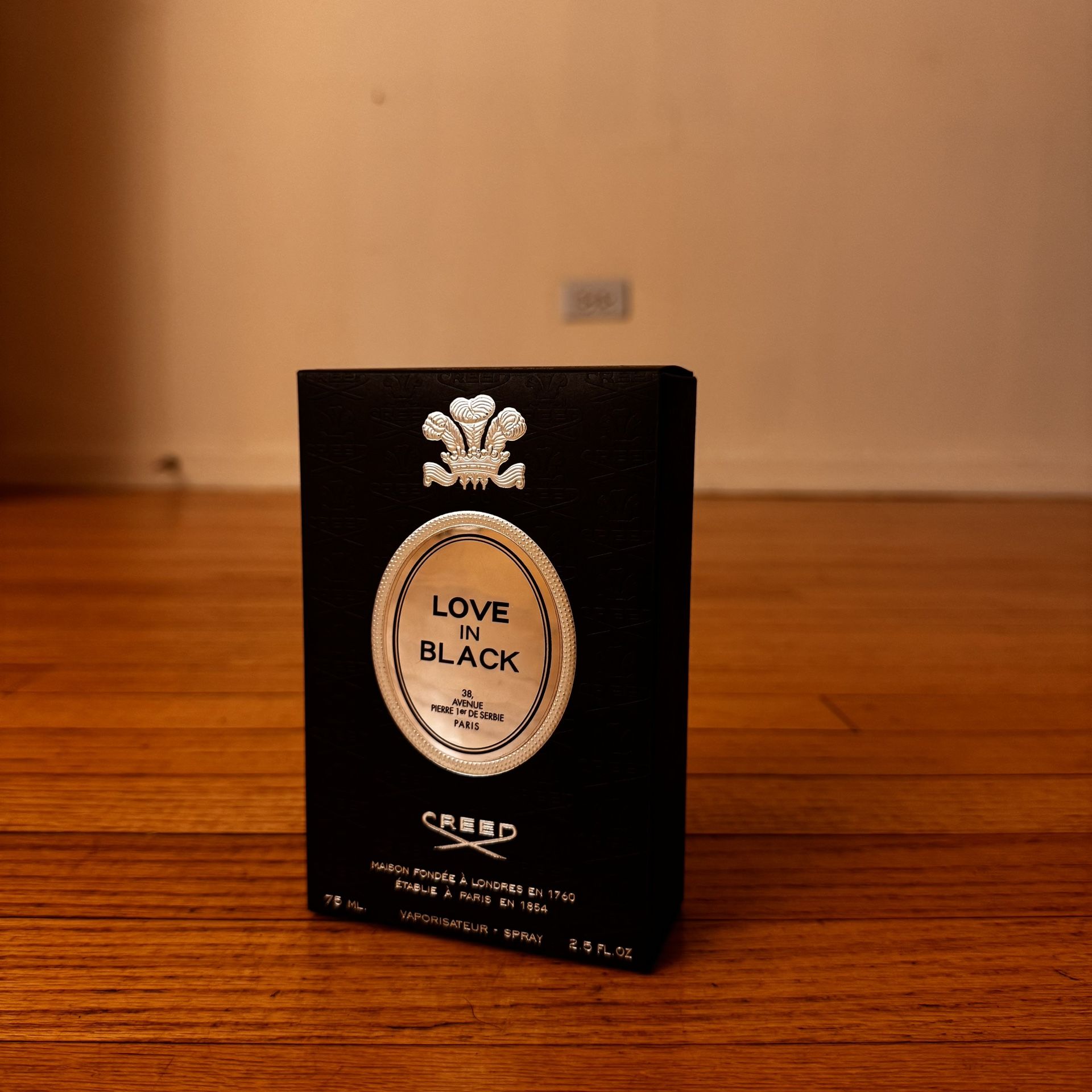 Creed Love In Black Eau de Parfum 2.5 oz Spray New In Box 75ML