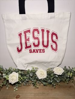 Jesus Saves Tote Bag