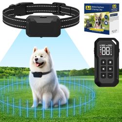 Wireless Dog Fence, Dog Training Collar with Remote Control,Electric Fence for Dogs,Wireless Dog Fence System-300M,Medium and Large Dog Collar