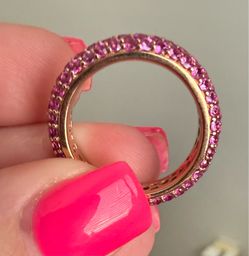 Gold pink ring