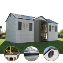 Lifetime 15 ft. x 8 ft. Resin Outdoor Garden Shed