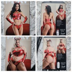Fantasy Lingerie Red sexy devil costume New