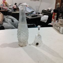 Lead Crystal Vase And Lead Crystal Bell