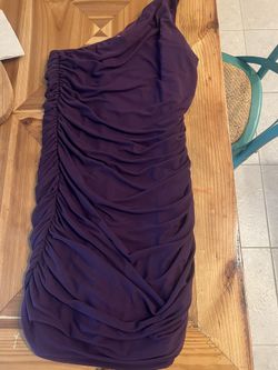 Ladies Purple One Shoulder Homecoming Dress