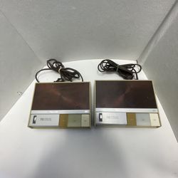 Vintage Set Of 2 Realistic Plug N Talk 2 Station FM Wireless Intercoms 43-212A