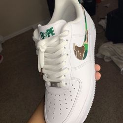 Custom camo Bape Air Force 1’s