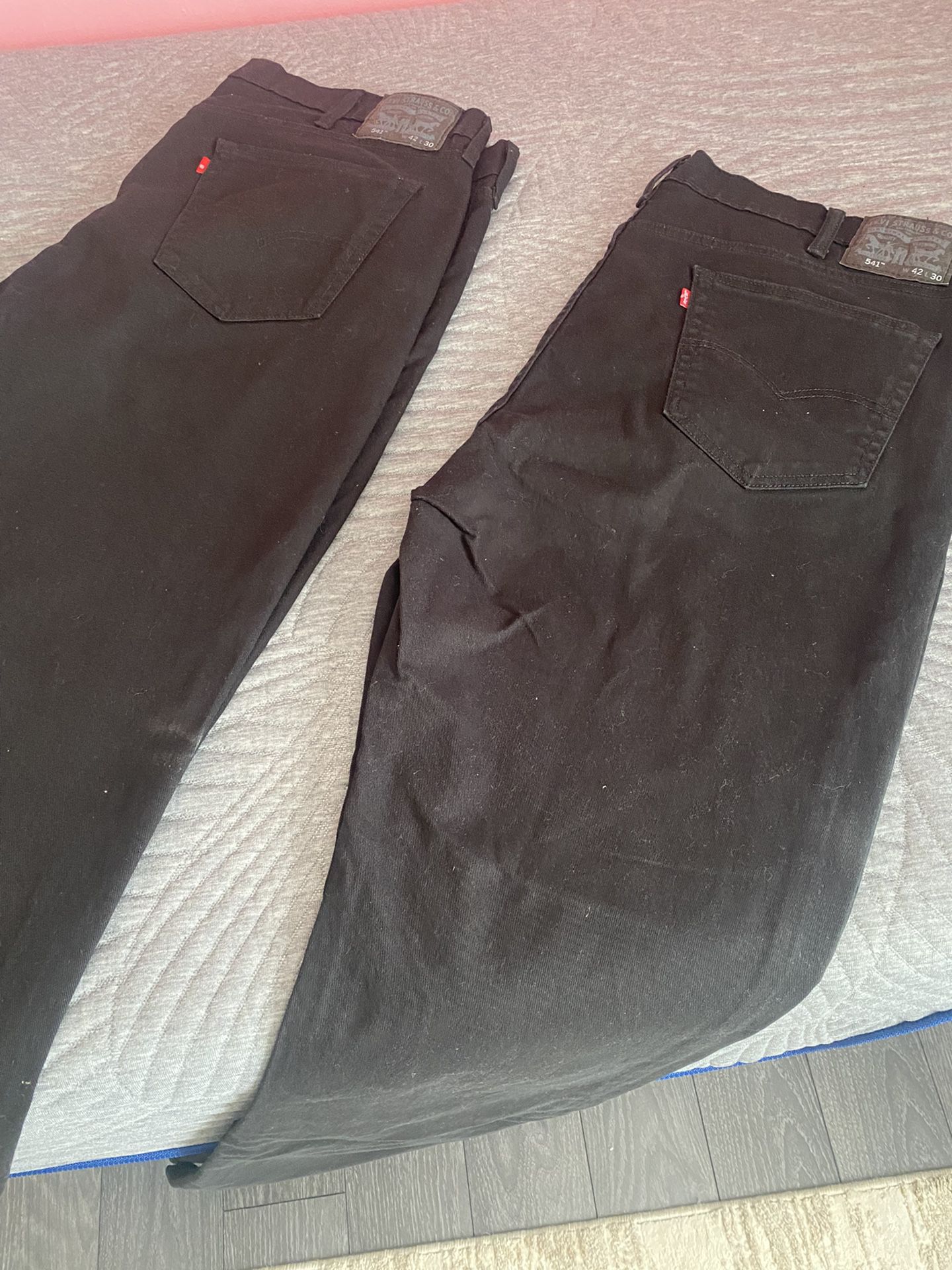 Two pair of men’s black Levi’s jeans size 42/30