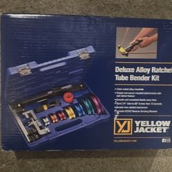 Yellow Jacket Deluxe Alloy Ratchet Tube Bender Kit 1/4" to 7/8" with Reverse Mandrel