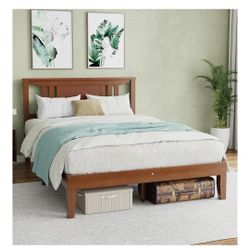 BRAND NEW-UNOPENED!  Solid Pine Wood Bed Frame, Twin Size Platform Bed Frame w/Headboard No Box Spring Needed
