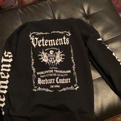 Vetements Black Label Hoodie Limited Edition Mens