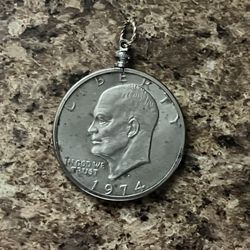 1974 Silver Plated Dollar Coin D 