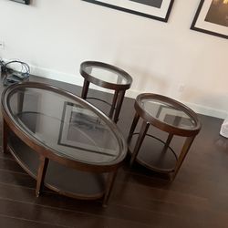 Coffee Table And Two Side End Tables