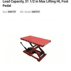 Dayton Hydraulic Lift Table 35KT57