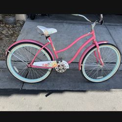 Girl huffy Pink Bicycle Beach Cruiser