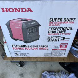 New in the box Honda EU 3000 IS inverter generator $2000 firm
