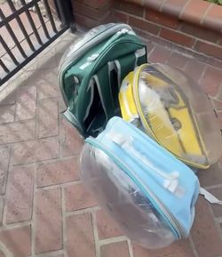 Space Capsule Pet Bag Breathable Go Out Shoulders Puppy Backpack Pet Go Out Backpack, F