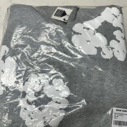 Medium Denim Tear Cotton Wreath Hoodie