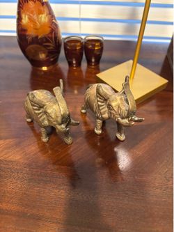Vintage Brass Elephant Figurines