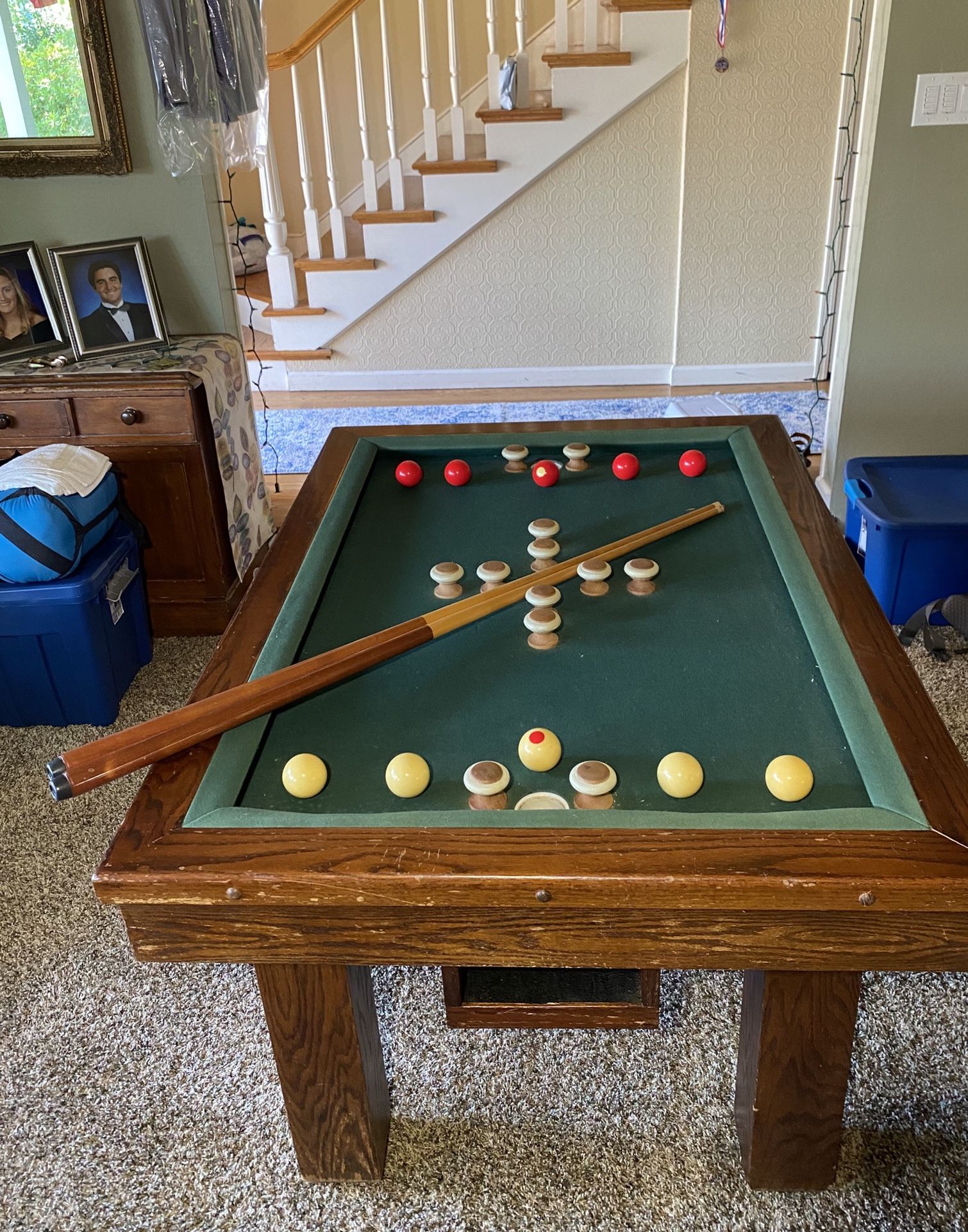 Antique Bumper Pool Table