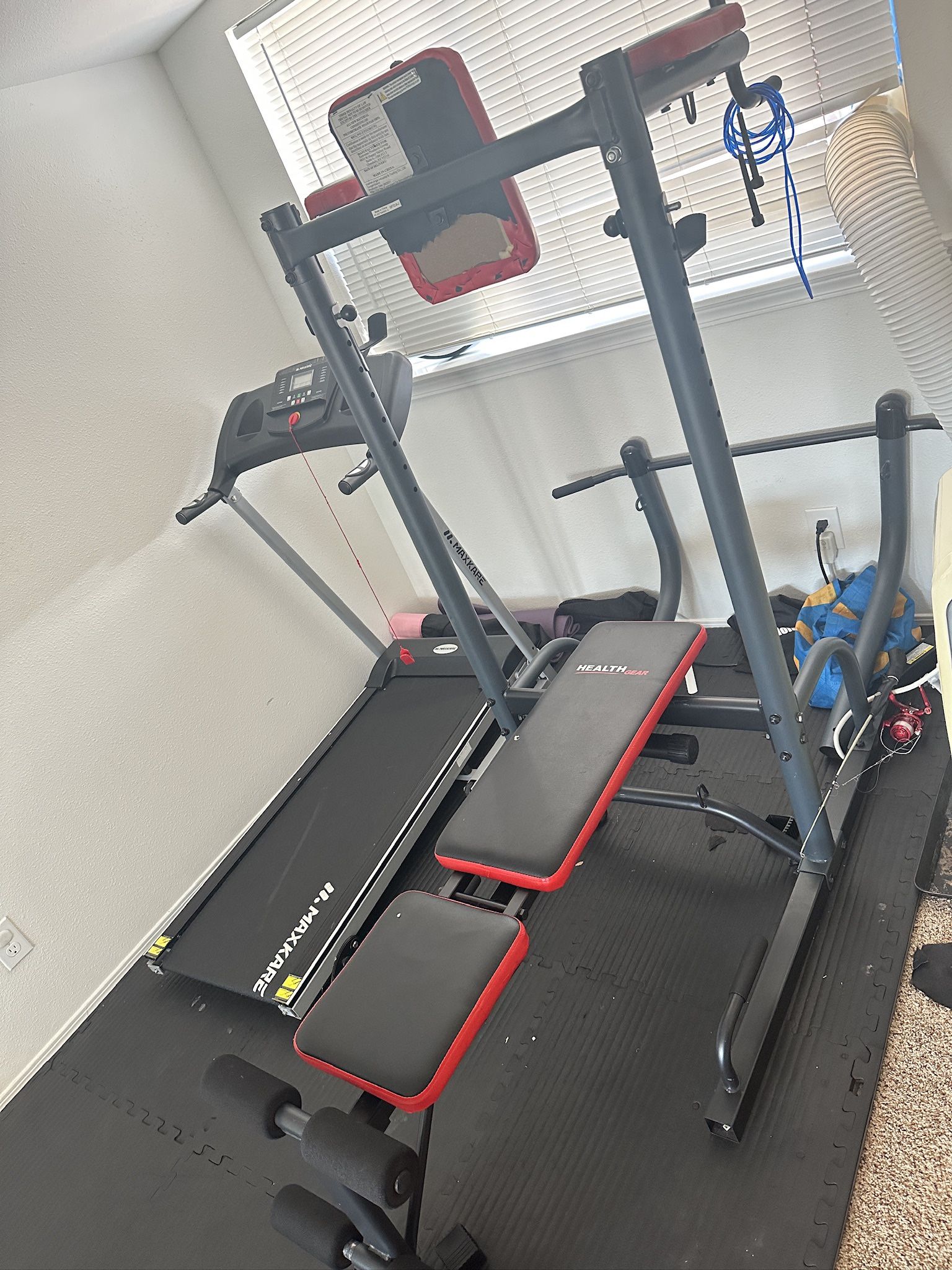 Treadmill And Workout Bench 