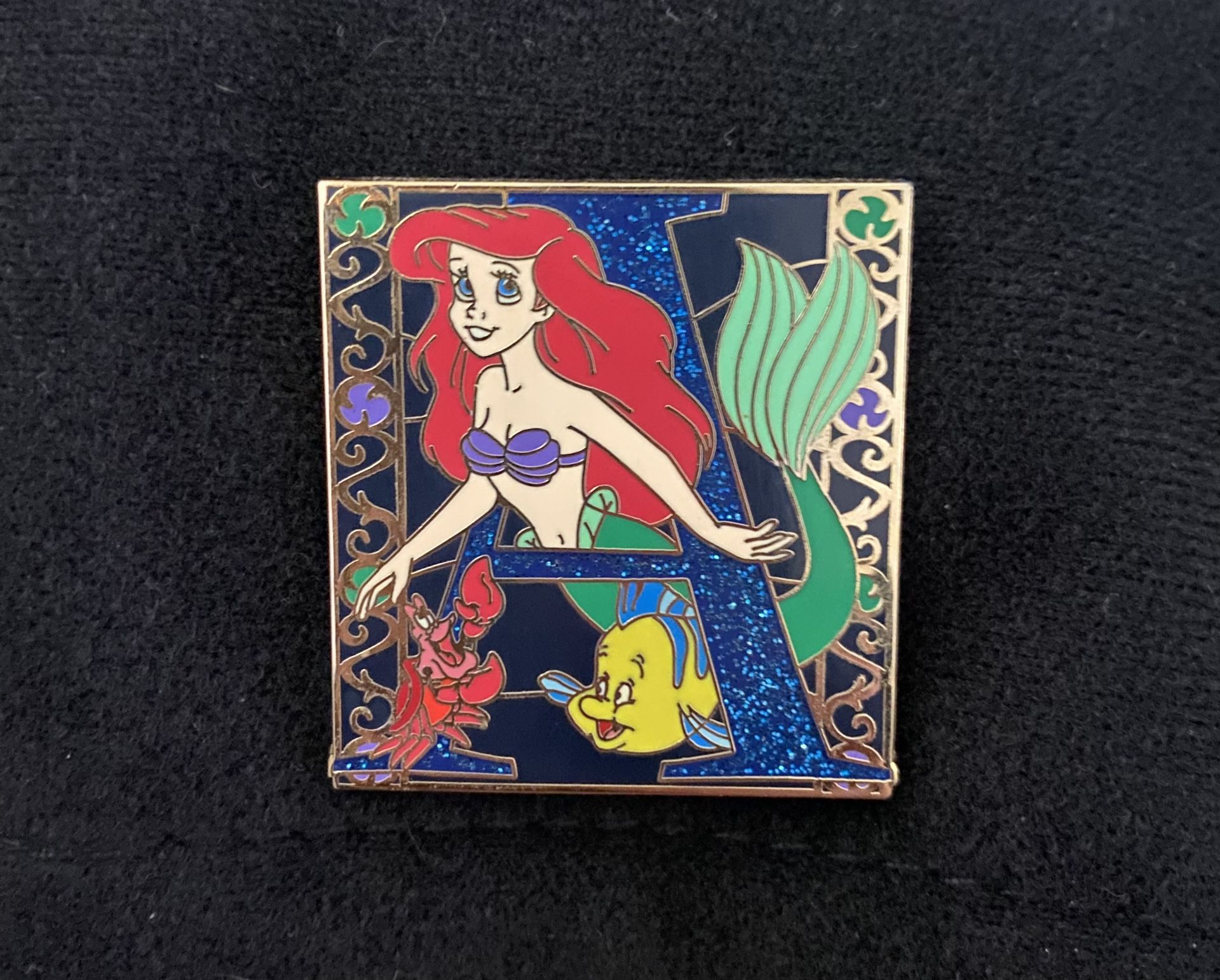 Rare Ariel in A, Sebastian, & Flounder 2007 Disney Pin