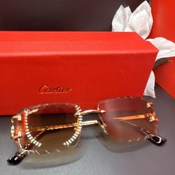 Brown Cartier Sunglasses 