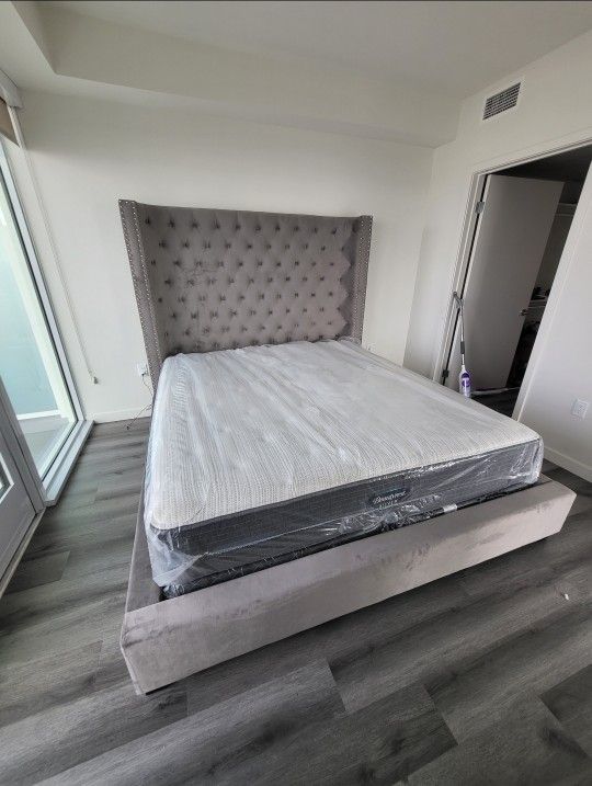 New Cali King Bed Frame And Mattress